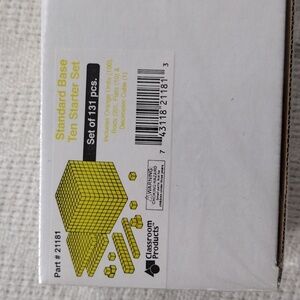 NIB Classroom Products Standard Base Ten Starter Kit Set of 131 pieces